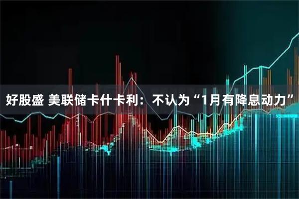 好股盛 美联储卡什卡利：不认为“1月有降息动力”